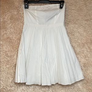 Pleated strapless dress